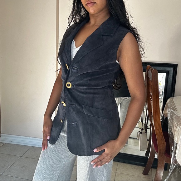 Danier Dark Navy Vest Vintage - Picture 4 of 14